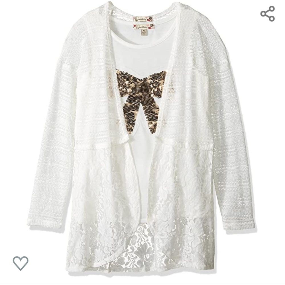 Speechless Girl's Big Top 2 Piece Cozy With Bow